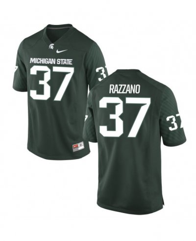 Men's Michigan State Spartans NCAA #37 Dante Razzano Green Authentic Nike Stitched College Football Jersey KV32Z25JA